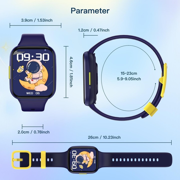 Wish 6 1.69 inch TFT Color Screen IP68 Waterproof Children Companion Smart Watch(Blue)