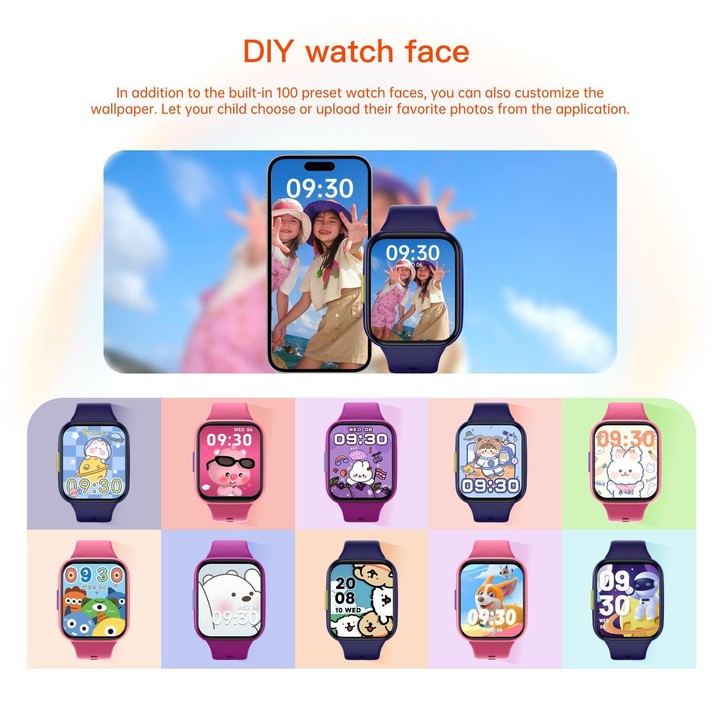 Wish 6 1.69 inch TFT Color Screen IP68 Waterproof Children Companion Smart Watch(Blue)