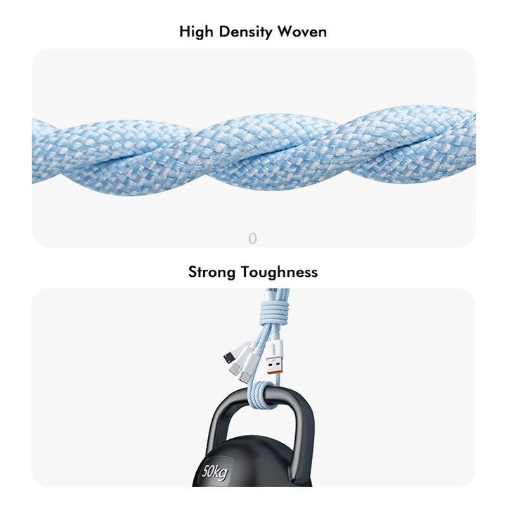 ENKAY CB174 Candy Color 60W USB-C / Type-C to Type-C Charging Data Cable, Length:2m(White)