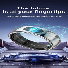 R08 SIZE 8 Smart Ring, Support Heart Rate / Blood Oxygen / Sleep / Multiple Sports Modes(Black)