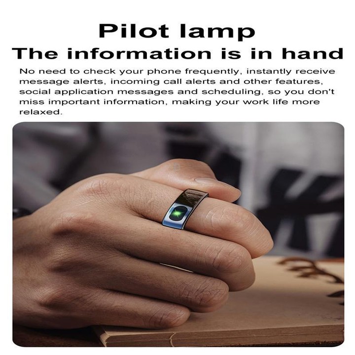R08 SIZE 9 Smart Ring, Support Heart Rate / Blood Oxygen / Sleep / Multiple Sports Modes(Black)
