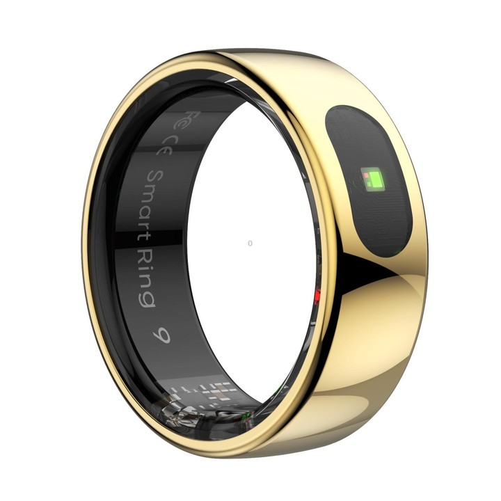 R08 SIZE 9 Smart Ring, Support Heart Rate / Blood Oxygen / Sleep / Multiple Sports Modes(Gold)