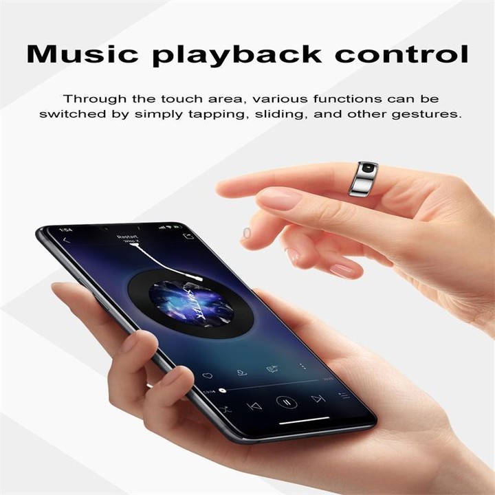 R08 SIZE 10 Smart Ring, Support Heart Rate / Blood Oxygen / Sleep / Multiple Sports Modes(Silver)