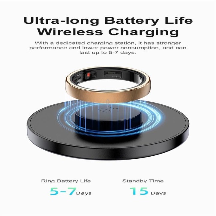 R10 SIZE 10 Smart Ring, Support Heart Rate / Blood Oxygen / Sleep / Multiple Sports Modes(Silver)