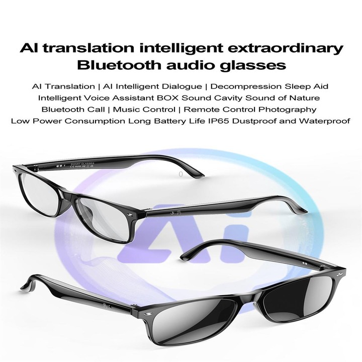 W100 Smart Glasses, Support AI Conversation / AI Intelligent Translation / Bluetooth Call(White)