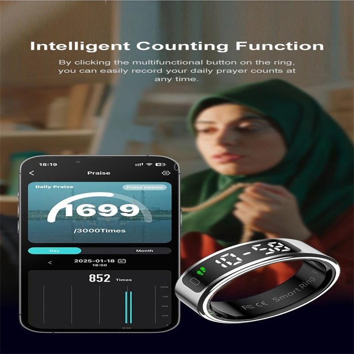 R11 SIZE 10 Smart Ring, Support Heart Rate / Blood Oxygen / Sleep / Multiple Sports Modes(Black)
