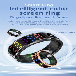 R12 SIZE 9 Smart Ring, Support Heart Rate / Blood Oxygen / Sleep / Multiple Sports Modes(Gold)