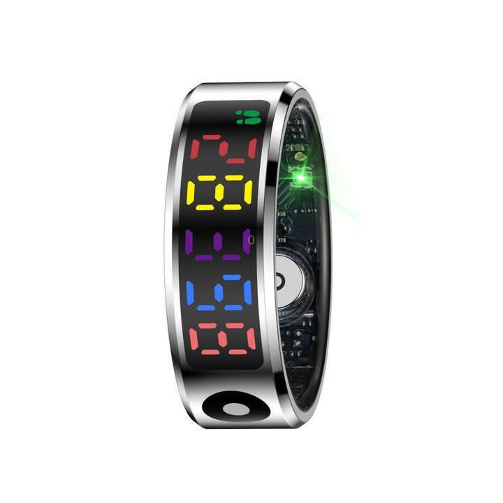 R12 SIZE 10 Smart Ring, Support Heart Rate / Blood Oxygen / Sleep / Multiple Sports Modes(Silver)