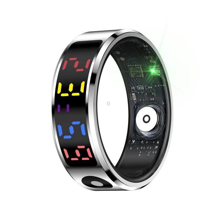 R12 SIZE 12 Smart Ring, Support Heart Rate / Blood Oxygen / Sleep / Multiple Sports Modes(Silver)