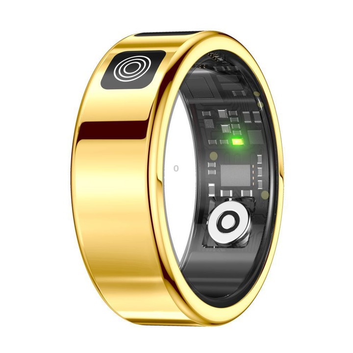SR08 SIZE 10 Smart Ring, Support Hand Gestures Control / Health Monitoring / Multiple Sports Modes(Gold)