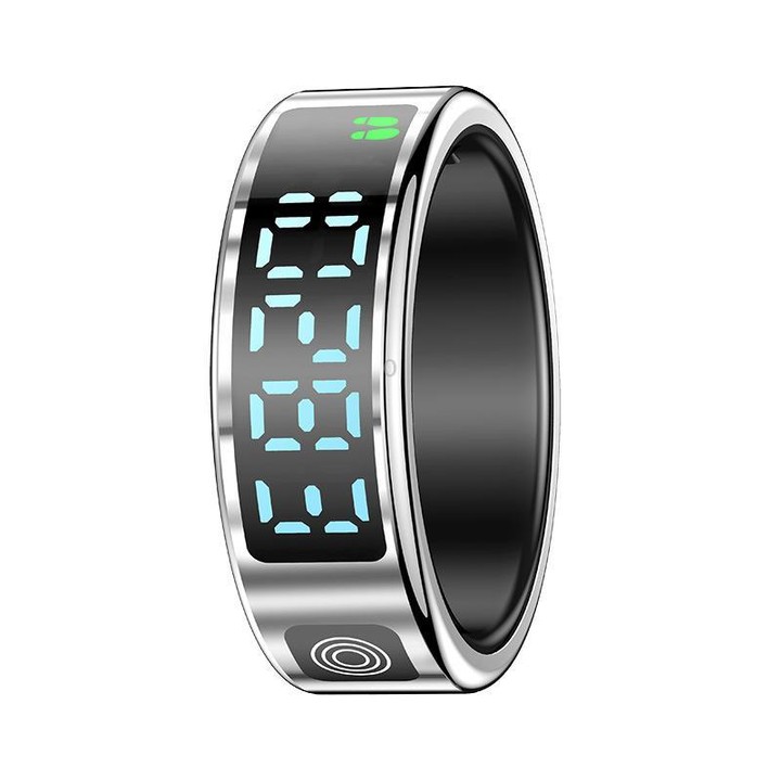 SR08 SIZE 10 Smart Ring, Support Hand Gestures Control / Health Monitoring / Multiple Sports Modes(Silver)