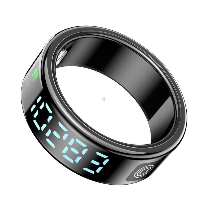 SR08 SIZE 11 Smart Ring, Support Hand Gestures Control / Health Monitoring / Multiple Sports Modes(Black)