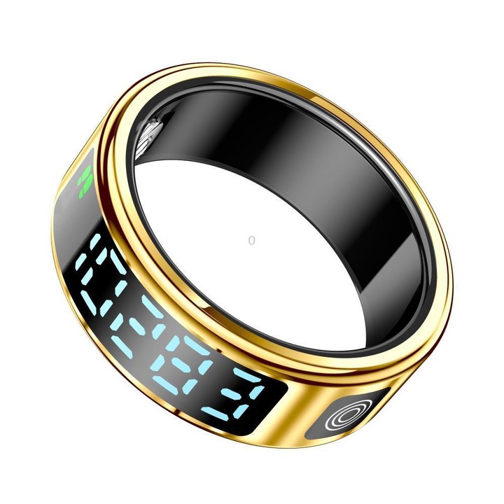 SR08 SIZE 11 Smart Ring, Support Hand Gestures Control / Health Monitoring / Multiple Sports Modes(Gold)