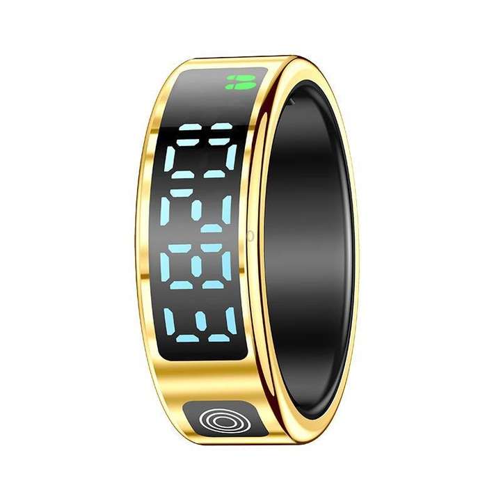 SR08 SIZE 11 Smart Ring, Support Hand Gestures Control / Health Monitoring / Multiple Sports Modes(Gold)