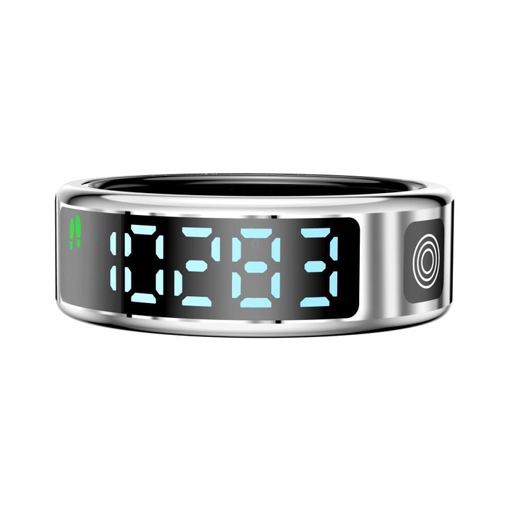 SR08 SIZE 12 Smart Ring, Support Hand Gestures Control / Health Monitoring / Multiple Sports Modes(Silver)