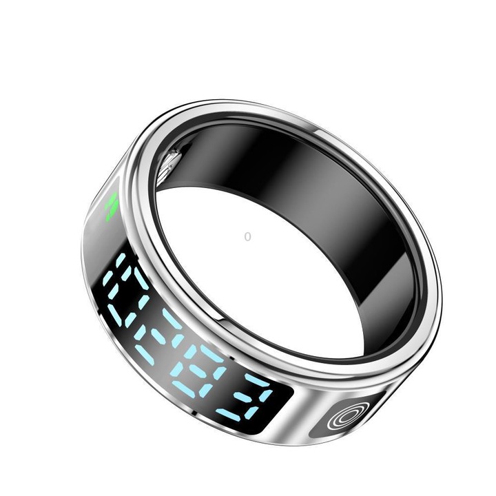 SR08 SIZE 12 Smart Ring, Support Hand Gestures Control / Health Monitoring / Multiple Sports Modes(Silver)