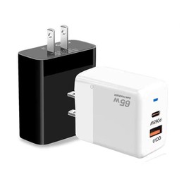 GaN PD 45W + QC3.0 USB Fully Compatible Protocol Charger for MacBook，US Plug(White)