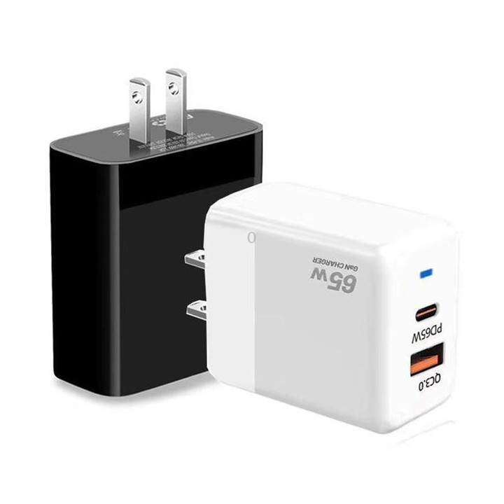 GaN PD 45W + QC3.0 USB Fully Compatible Protocol Charger for MacBook，US Plug(White)