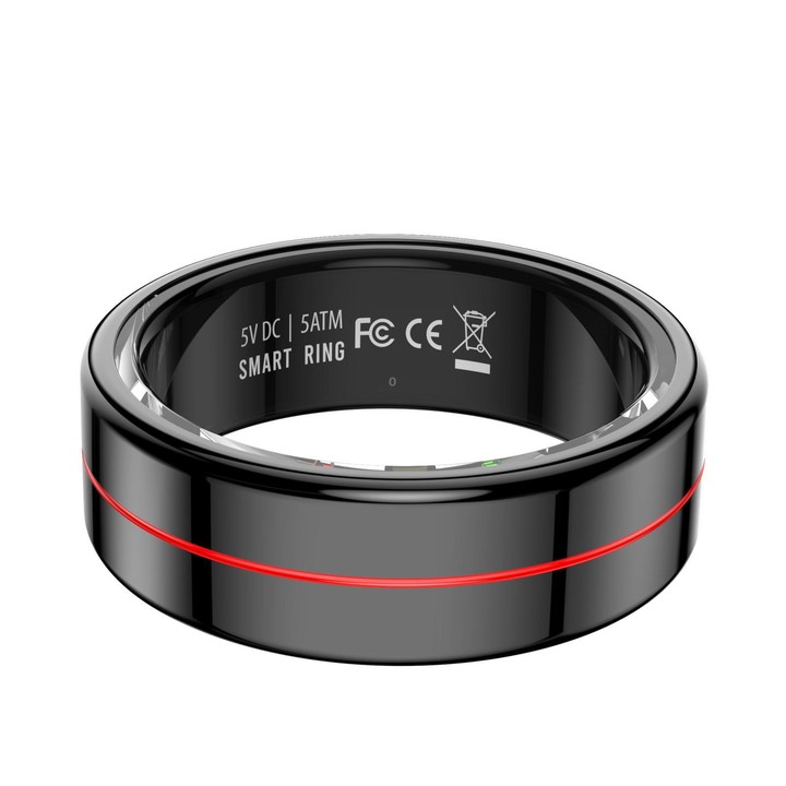 R04 SIZE 8 Smart Ring, Support Heart Rate / Blood Oxygen Monitoring / Sleep / Take Photos(Black)
