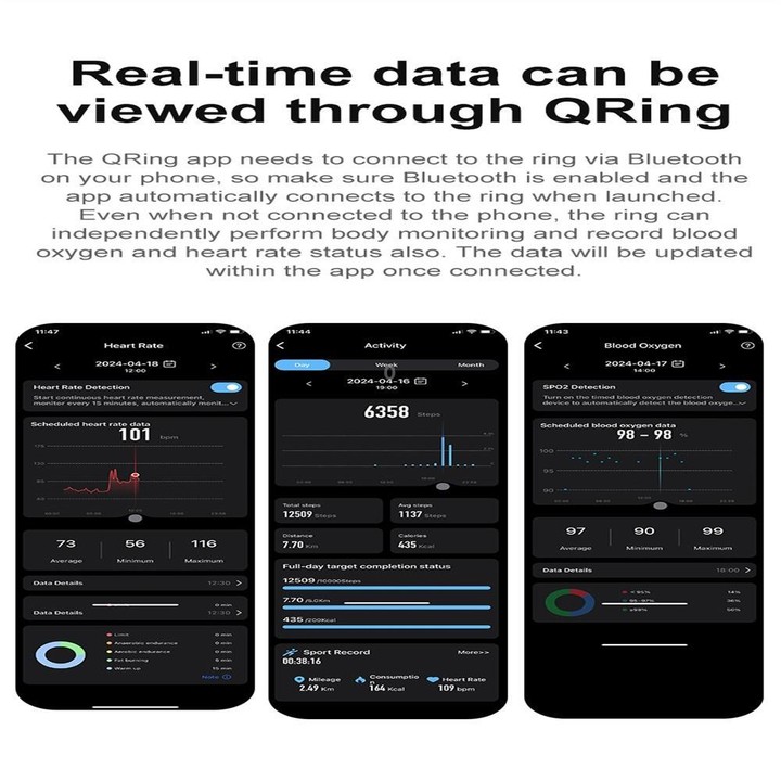 R04 SIZE 11 Smart Ring, Support Heart Rate / Blood Oxygen / Sleep Monitoring / Take Photos(Silver)