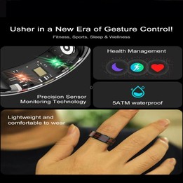 R04 SIZE 11 Smart Ring, Support Heart Rate / Blood Oxygen / Sleep Monitoring / Take Photos(Silver)