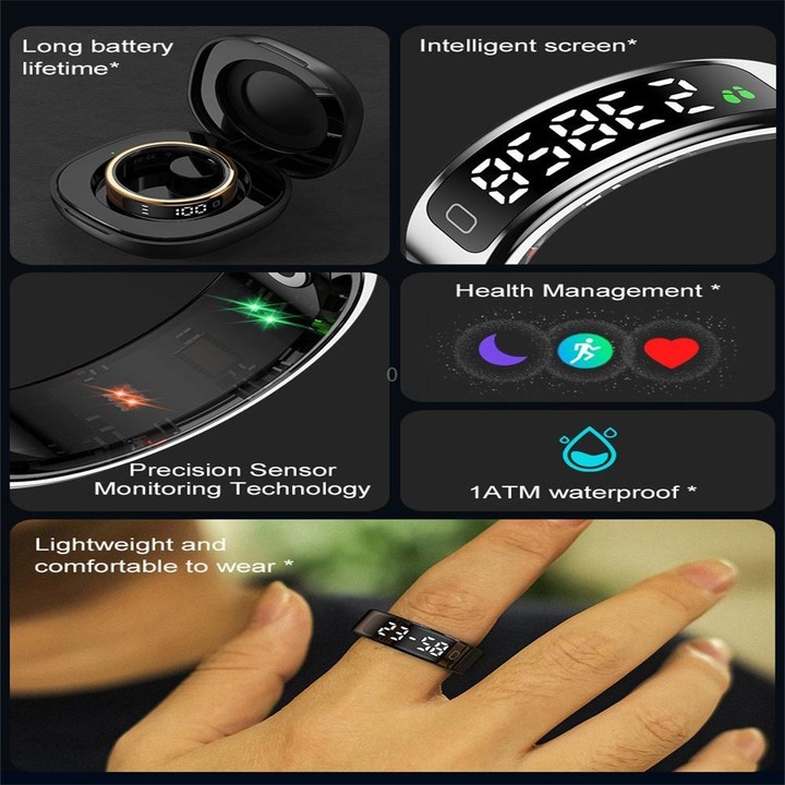 R11C SIZE 7 Smart Ring, Support Heart Rate / Blood Oxygen / Sleep Monitoring / Multiple Sport Modes(Silver)