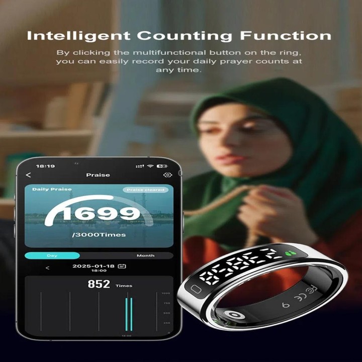 R11C SIZE 8 Smart Ring, Support Heart Rate / Blood Oxygen / Sleep Monitoring / Multiple Sport Modes(Silver)