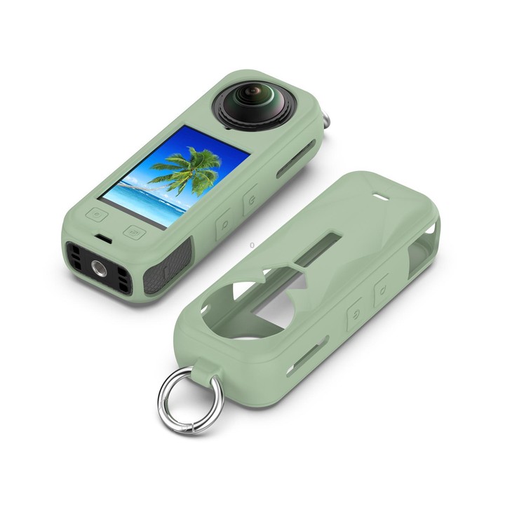 For Insta360 X5 Silicone Protective Case(Ice Lake Green)