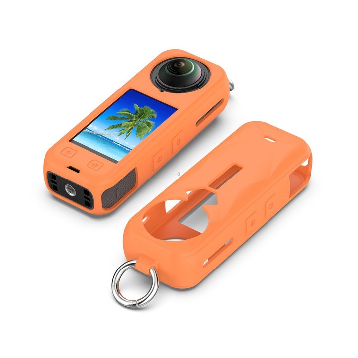 For Insta360 X5 Silicone Protective Case(Orange)
