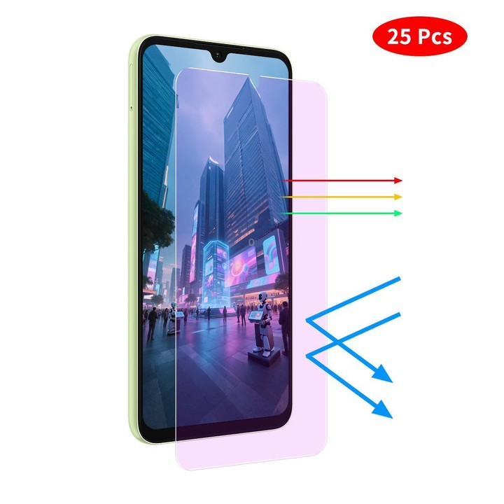 For Samsung Galaxy A25 5G Global JUNSUNMAY 25pcs Anti-Blue Light Clear Tempered Glass Film