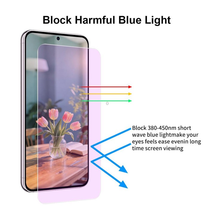For Samsung Galaxy A55 JUNSUNMAY 25pcs Anti-Blue Light Clear Tempered Glass Film