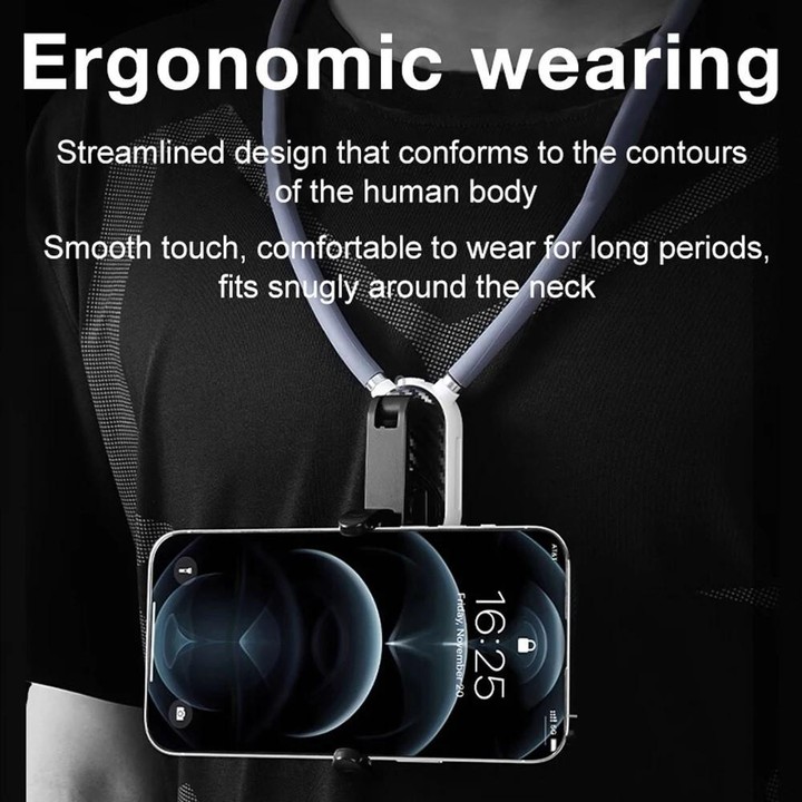 JMARY MG-02 For Action Camera Phone Silicone Necklace Mount Magnetic Neck Holder