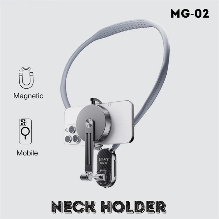 JMARY MG-02 For Action Camera Phone Silicone Necklace Mount Magnetic Neck Holder