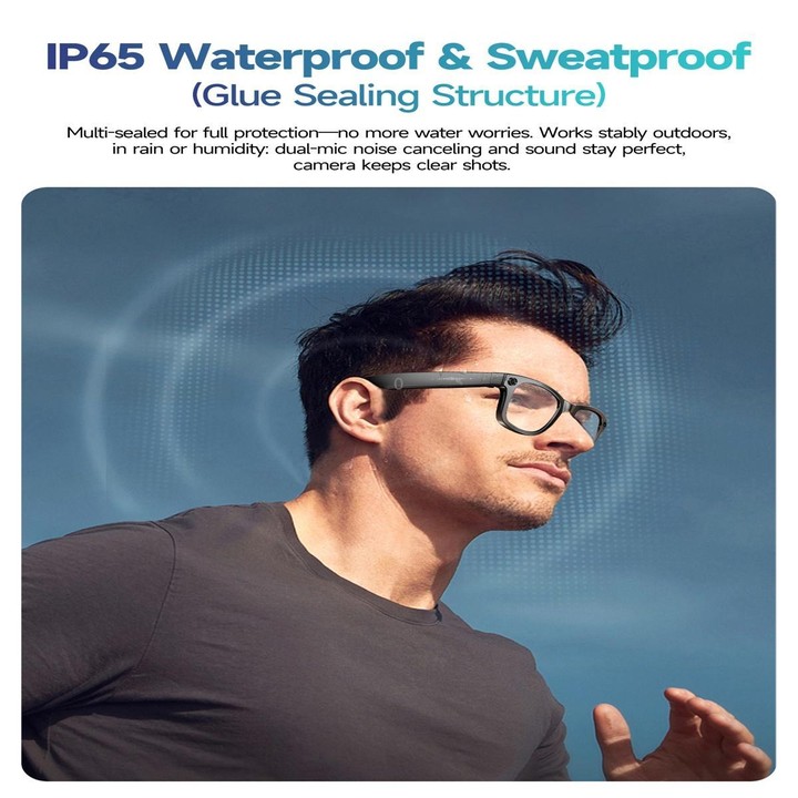 W610 Smart Glasses, Support AI Photo Recognition / AI Smart Translation / Bluetooth Call(Black)