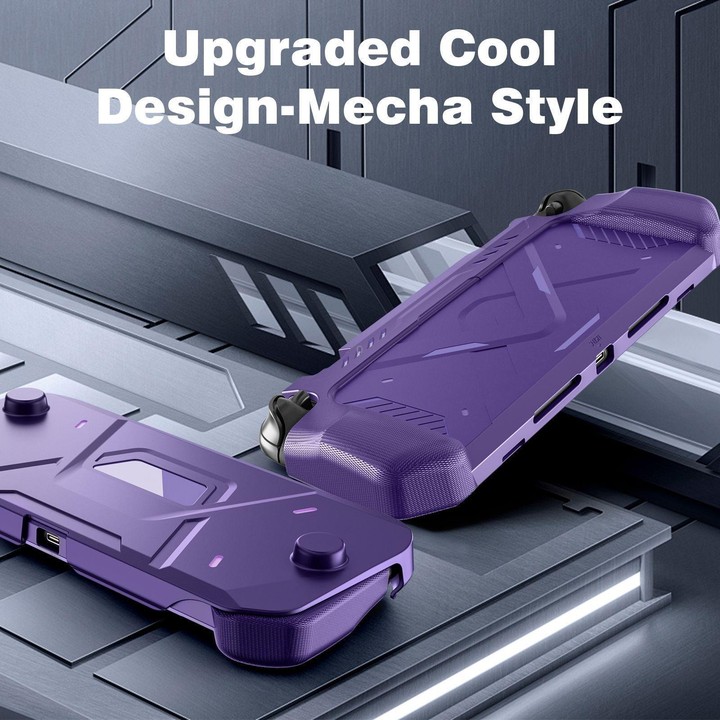 For Nintendo Switch 2 Game Console Mecha Style TPU Protective Case(Purple)