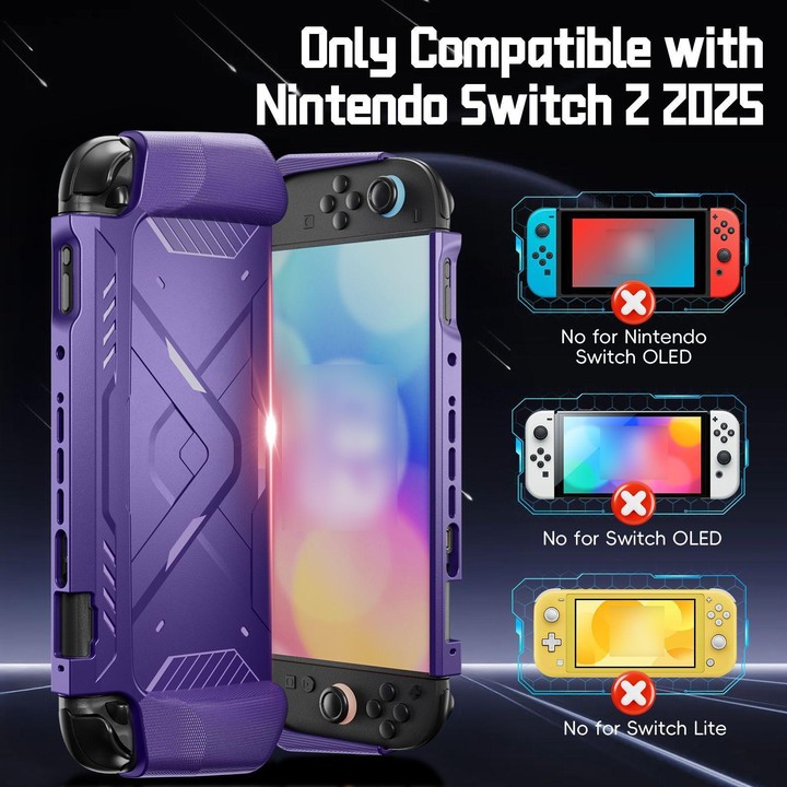 For Nintendo Switch 2 Game Console Mecha Style TPU Protective Case(White)