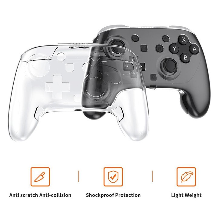 For Nintendo Switch 2 Pro Gamepad Transparent Full Cover PC Protective Case