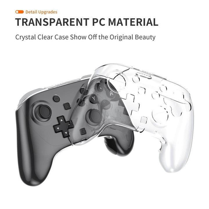 For Nintendo Switch 2 Pro Gamepad Transparent Full Cover PC Protective Case