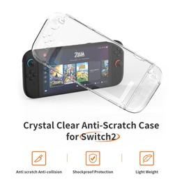 For Nintendo Switch 2 Game Console Split Full Cover Transparent PC Protective Case