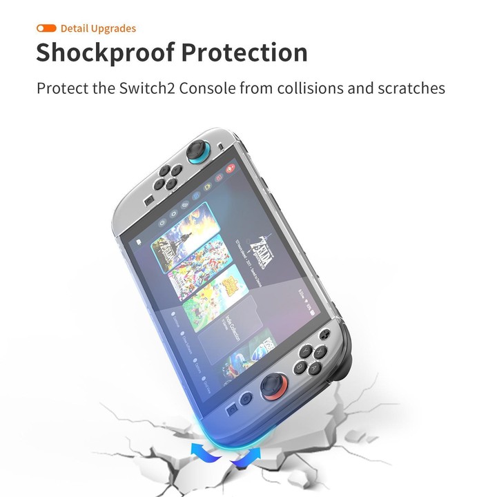 For Nintendo Switch 2 Game Console Split Full Cover Transparent PC Protective Case