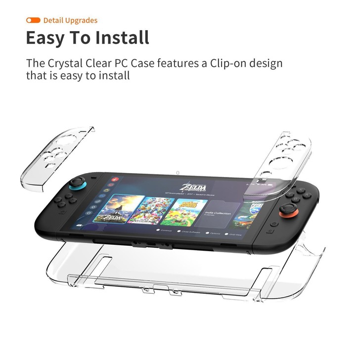 For Nintendo Switch 2 Game Console Split Full Cover Transparent PC Protective Case