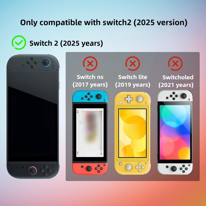 For Nintendo Switch 2 Game Consoles Transparent TPU Protective Case(Translucent White)