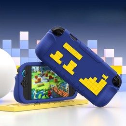 For Nintendo Switch 2 Game Console Anti-Slip And Anti-Drop Liquid Silicone Protective Case(Blue Yellow)