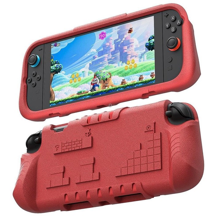 For Nintendo Switch 2 Game Console Anti-Slip And Anti-Drop Liquid EVA Protective Case(Red)