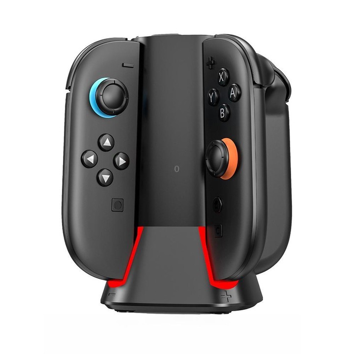 For Nintendo Switch 2 4 in 1 Handle Charging Stand With RGB Dazzling Lights