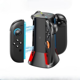 For Nintendo Switch 2 4 in 1 Handle Charging Stand With RGB Dazzling Lights