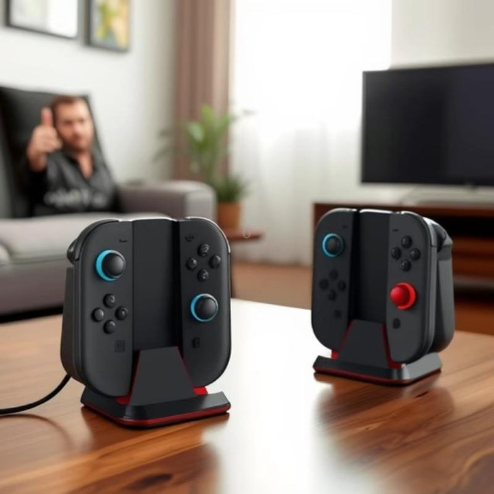 For Nintendo Switch 2 4 in 1 Handle Charging Stand With RGB Dazzling Lights
