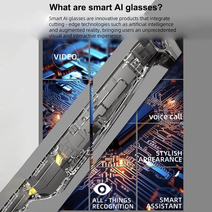 G300 Smart Glasses, Support AI Translation / Take Photos / Voice Calls(Black)