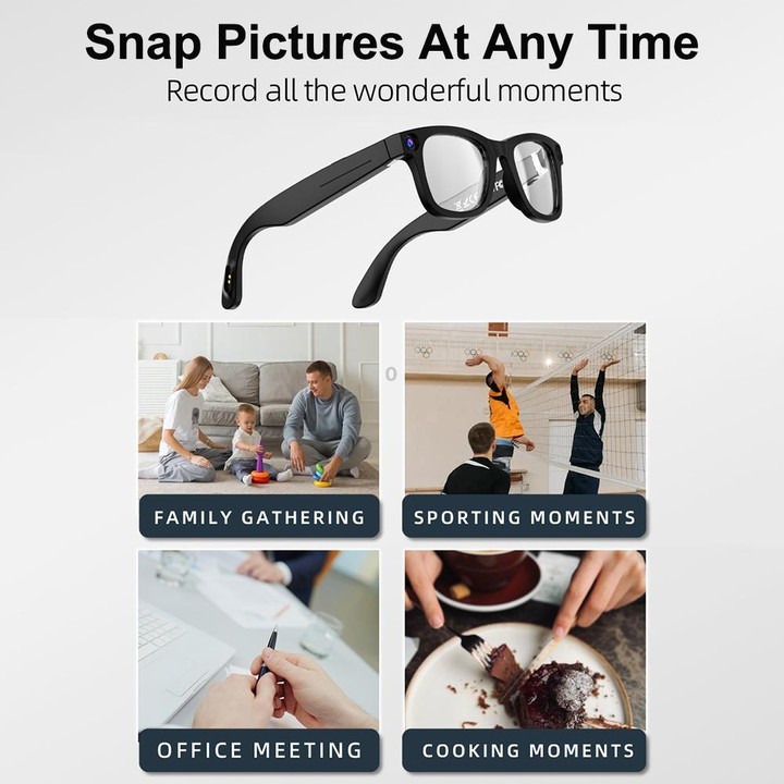 G300 Smart Glasses, Support AI Translation / Take Photos / Voice Calls(Black)