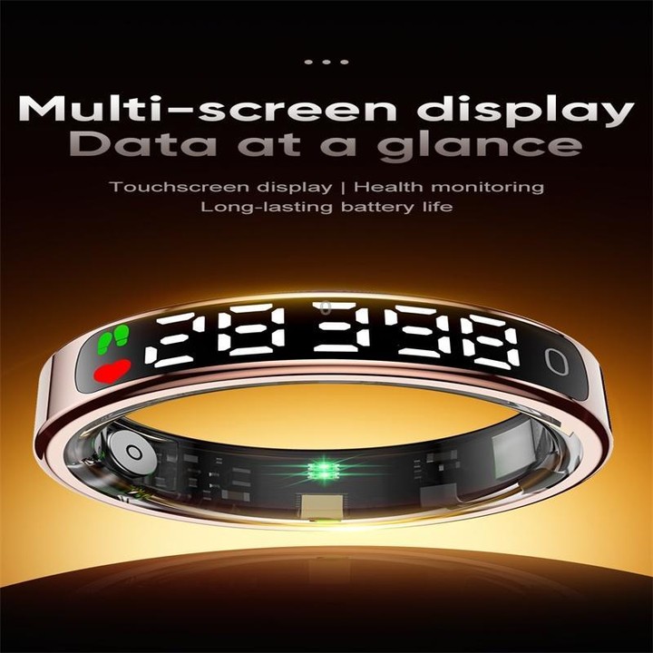 R13 SIZE 11 Smart Ring, Support Heart Rate / Blood Oxygen / Sleep Monitoring / Motion Sensing Game(Rose Gold)